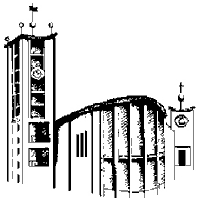 Neue Matth&auml;uskirche (1955 eingeweiht)